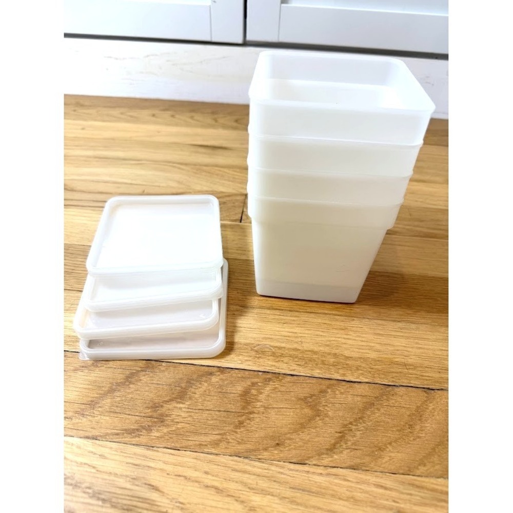 VTG 1960s Lot 4 Freezette REPUBLIC, Freezer Food Storage Containers USA
